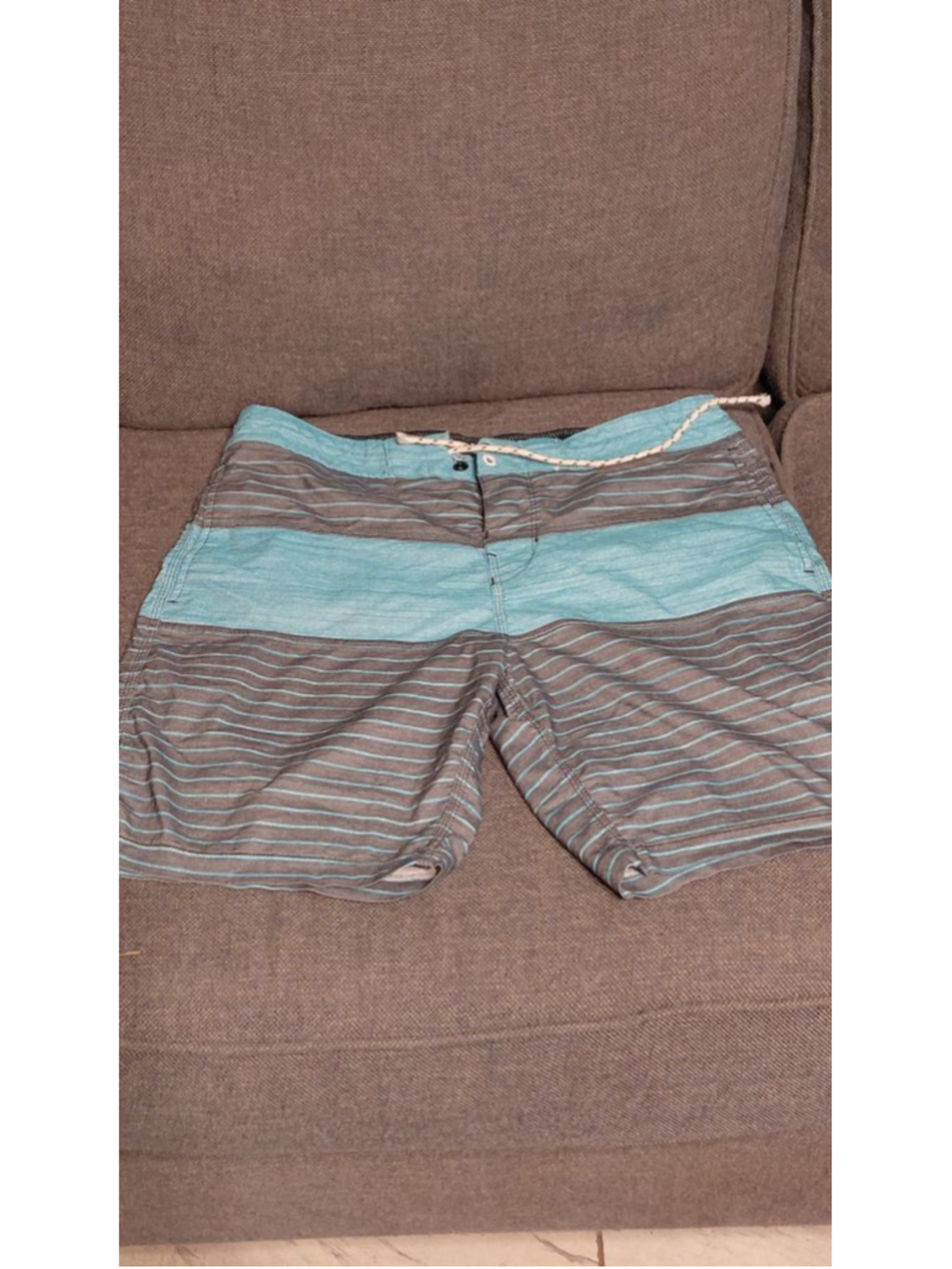 Men's Billabong Gray Blue Striped Board Shorts